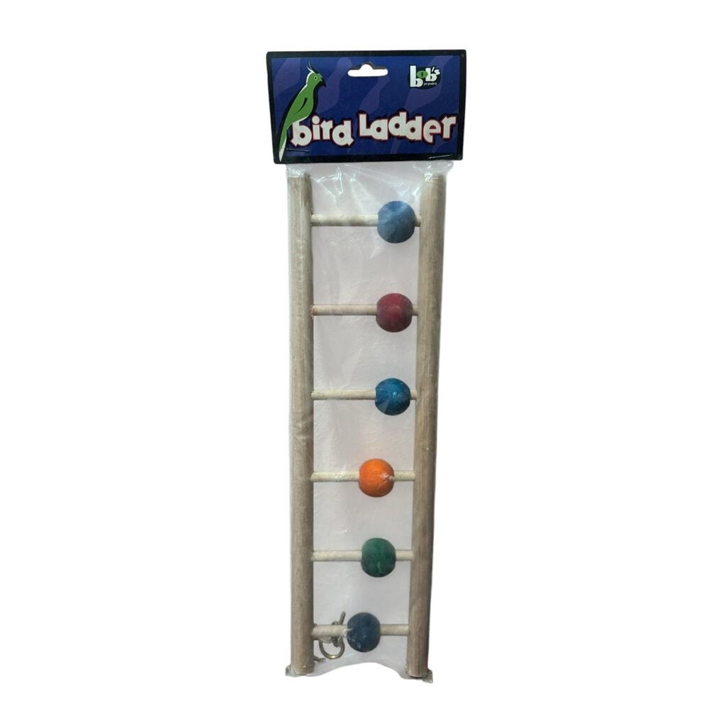 Bob’s Pet Products 12” Wooden Bird Ladder With Beads Vintage 00’s Y2K